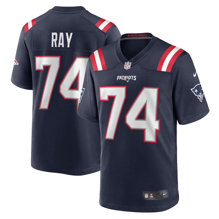 Men's New England Patriots LaBryan Ray Nike Navy Game Player Jersey - ujerseystore