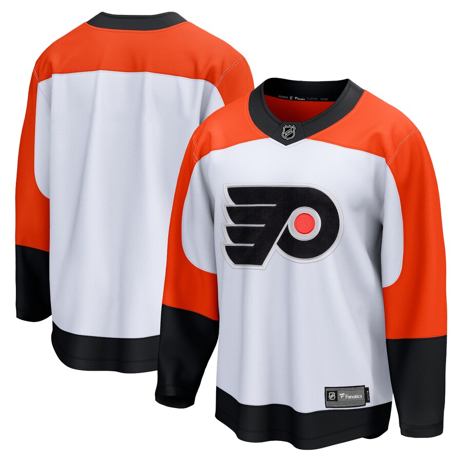 Men's Philadelphia Flyers Fanatics Branded White Away Premier Breakaway Jersey - ujerseystore