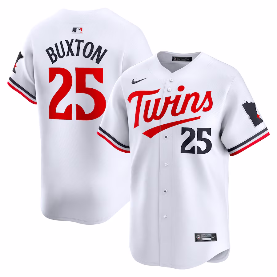 Men's Minnesota Twins Byron Buxton Nike White Home Limited Player Jersey - ujerseystore