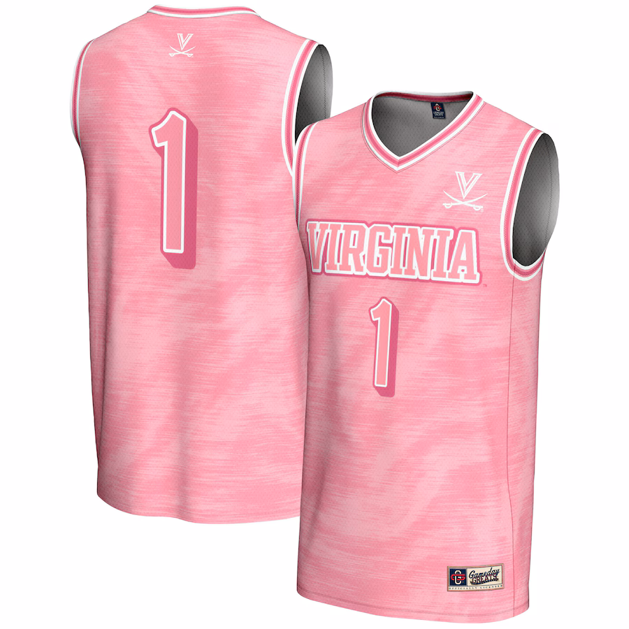 Unisex GameDay Greats #1 Pink Virginia Cavaliers Lightweight Basketball Jersey - ujerseystore