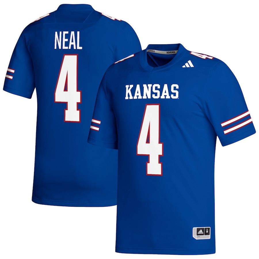 Devin Neal Kansas Jayhawks adidas Replica Football Jersey - Royal - ujerseystore