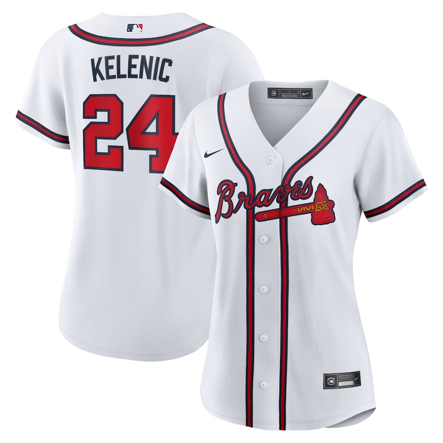Women's Atlanta Braves Jarred Kelenic Nike White Home Replica Jersey - ujerseystore