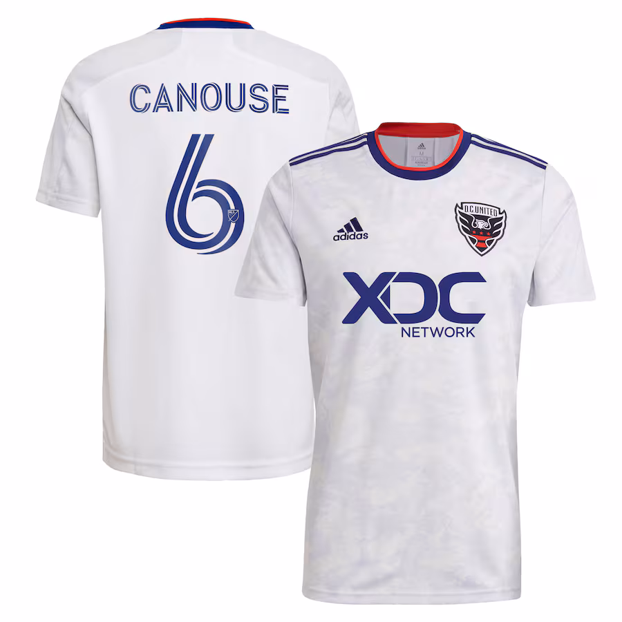 Men's D.C. United Russell Canouse adidas White 2022 The Marble Replica Player Jersey - ujerseystore