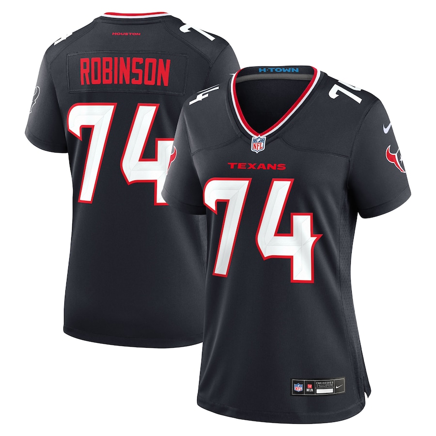 Women's Houston Texans Cam Robinson Nike Navy Team Game Jersey - ujerseystore