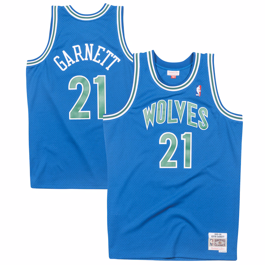 Men's Minnesota Timberwolves Kevin Garnett Mitchell & Ness Blue Big & Tall Hardwood Classics Swingman Jersey - ujerseystore