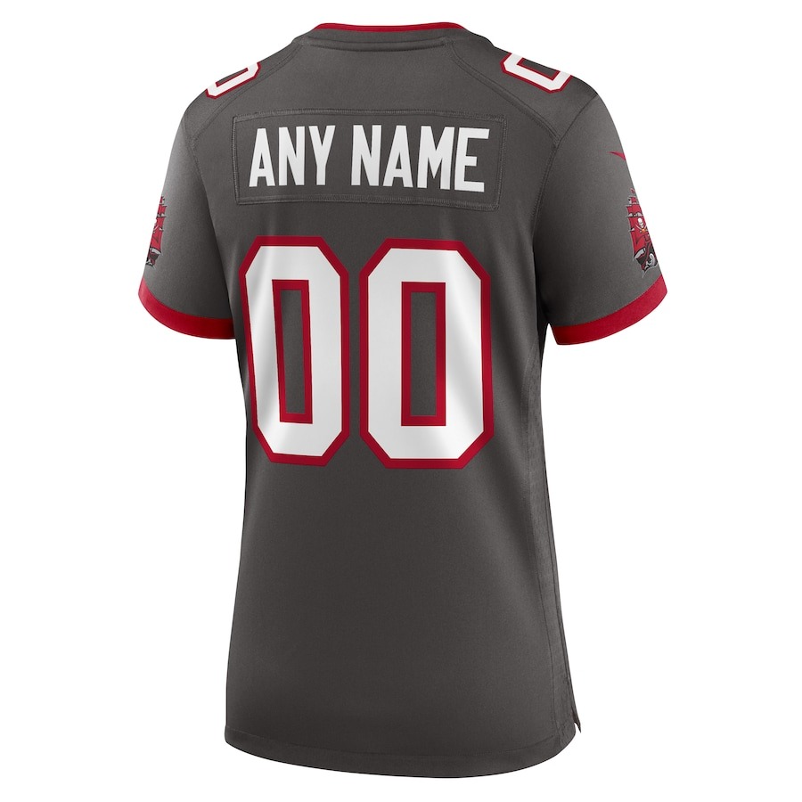 Women's Tampa Bay Buccaneers Nike Pewter Alternate Custom Game Jersey - ujerseystore