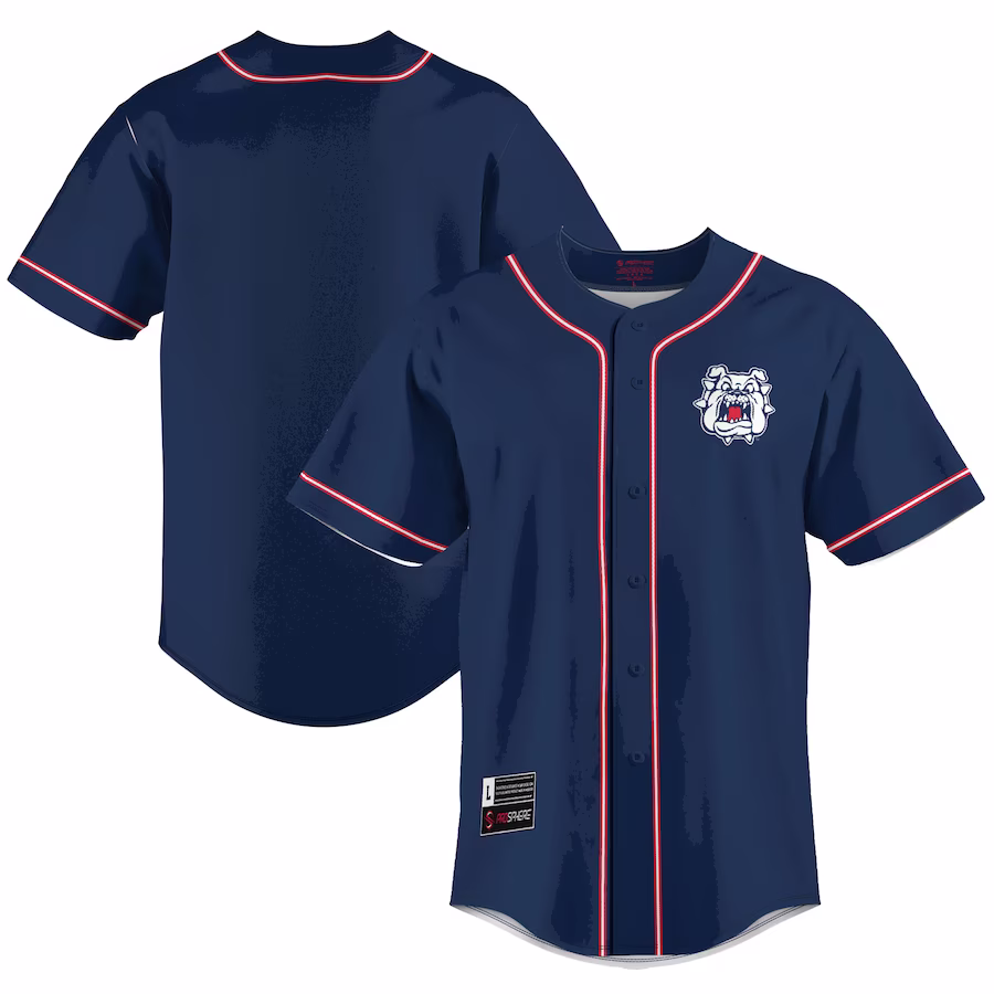 Fresno State Bulldogs GameDay Greats  Lightweight Baseball Jersey - Blue - ujerseystore