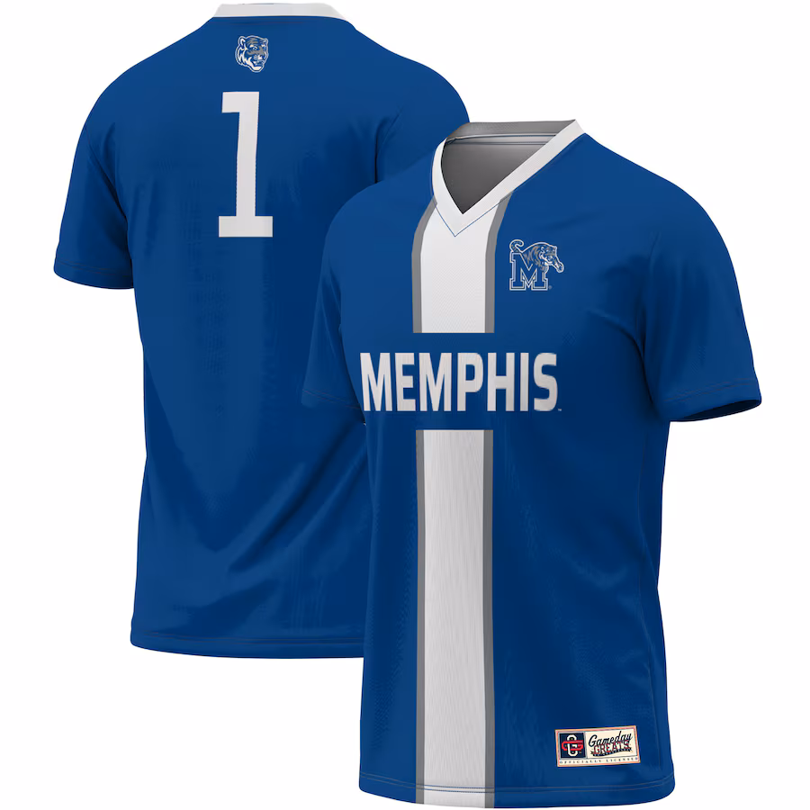 Unisex ProSphere #1 Navy Memphis Tigers Lightweight Soccer Jersey - ujerseystore