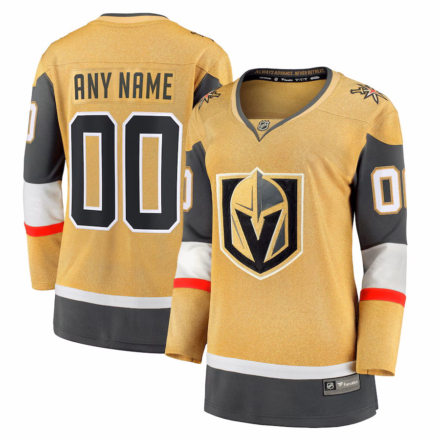 Women's Vegas Golden Knights Fanatics Home Breakaway Custom Jersey - ujerseystore