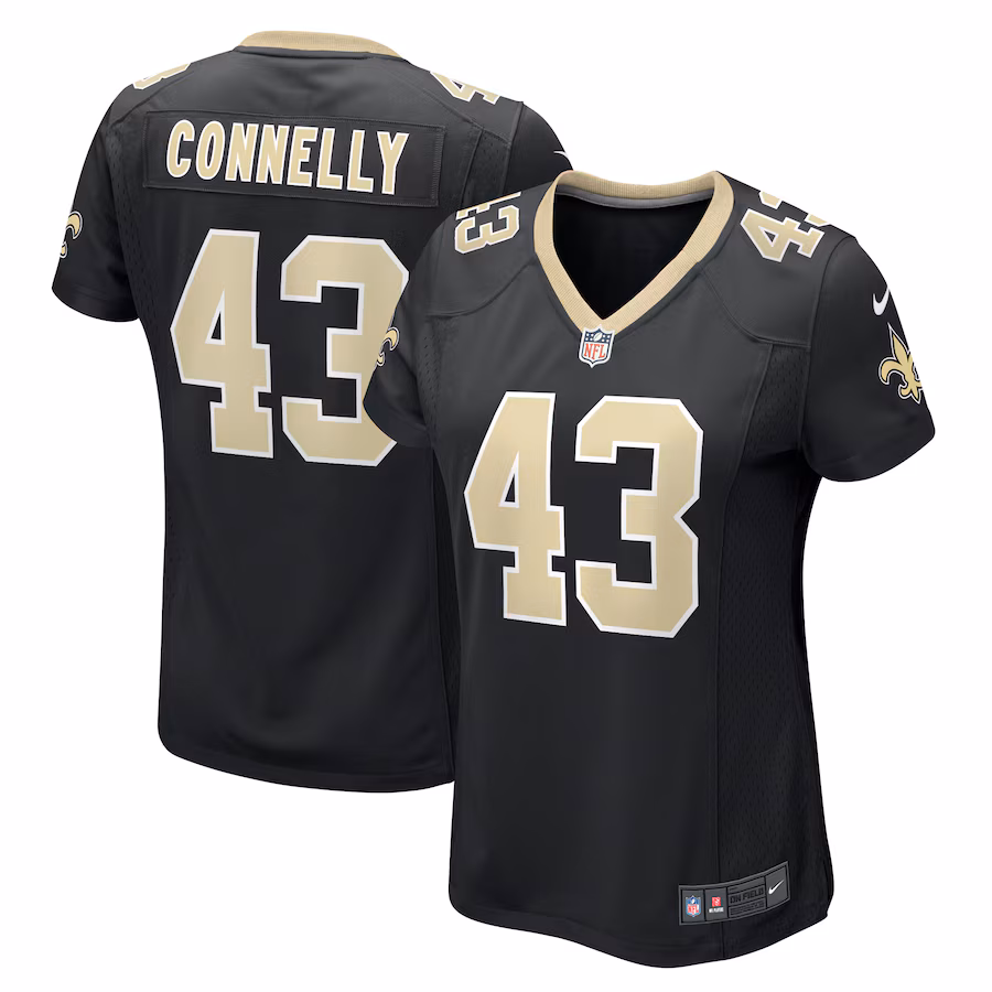 Women's New Orleans Saints Ryan Connelly Nike  Black Team Game Jersey - ujerseystore