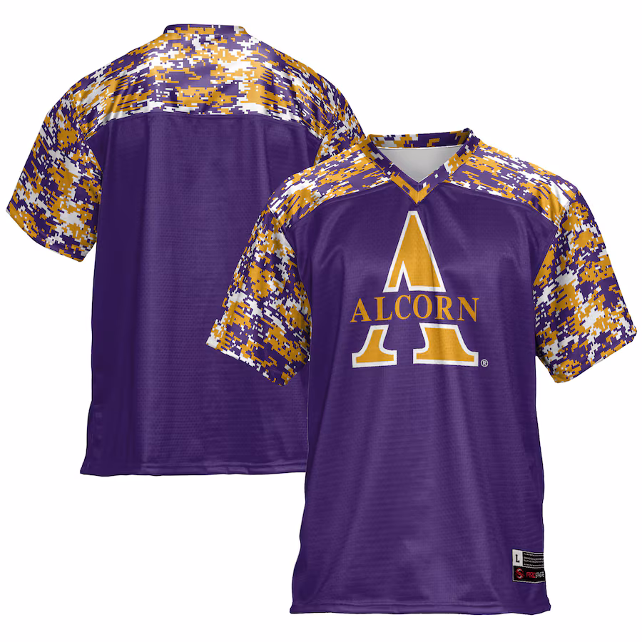 Men's GameDay Greats Purple Alcorn State Braves Football Jersey - ujerseystore