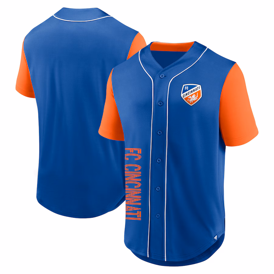 Men's FC Cincinnati Fanatics Royal Balance Fashion Baseball Jersey - ujerseystore