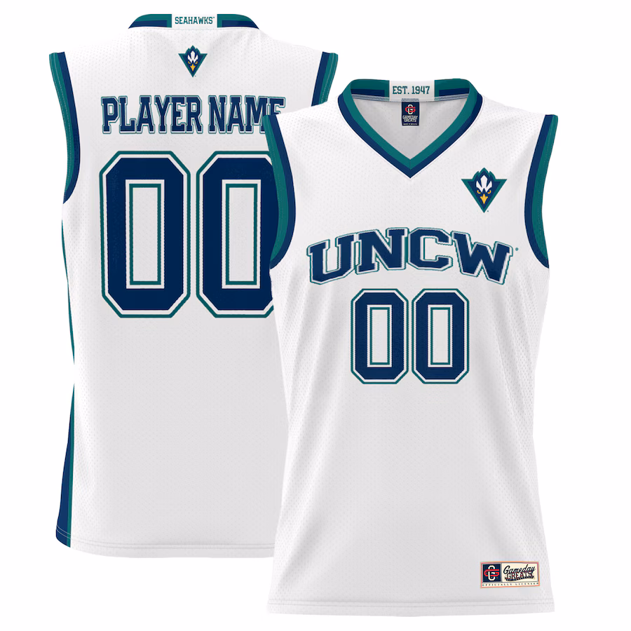 UNC Wilmington Seahawks GameDay Greats Youth NIL Pick-A-Player Lightweight Basketball Jersey - White - ujerseystore