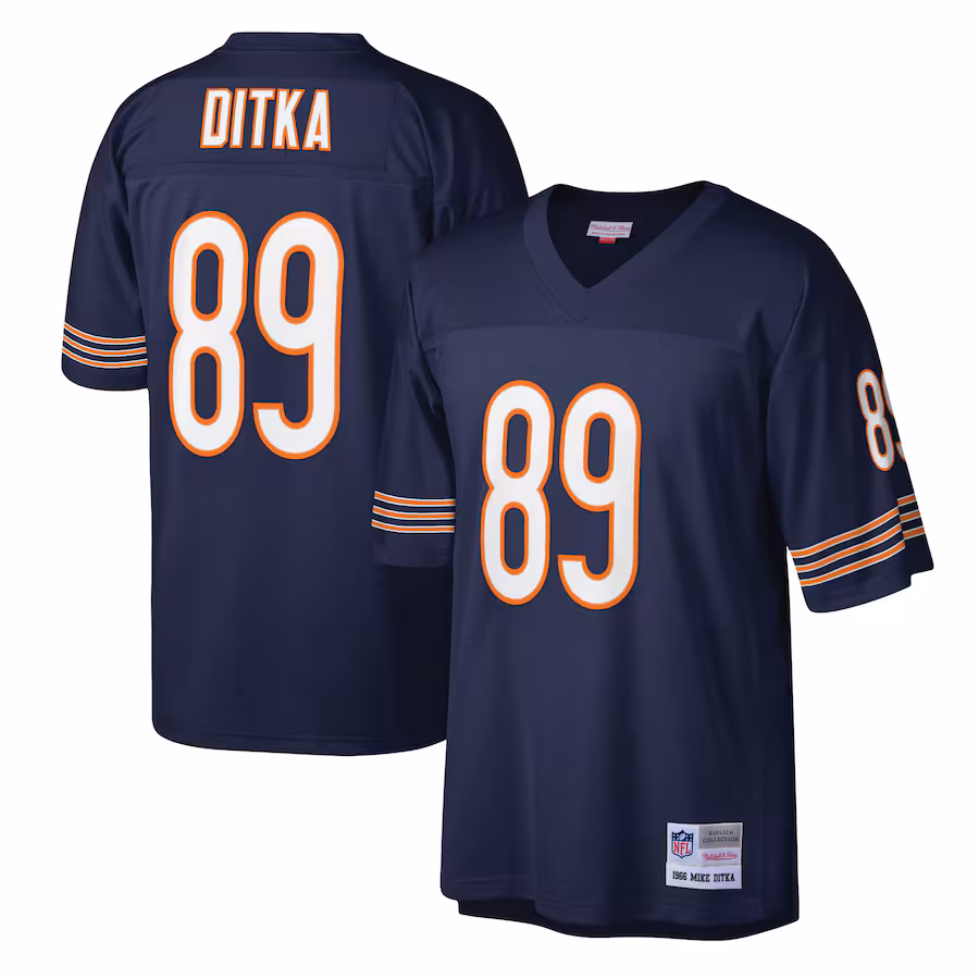 Men's Chicago Bears Mike Ditka Mitchell & Ness Navy Legacy Replica Jersey - ujerseystore