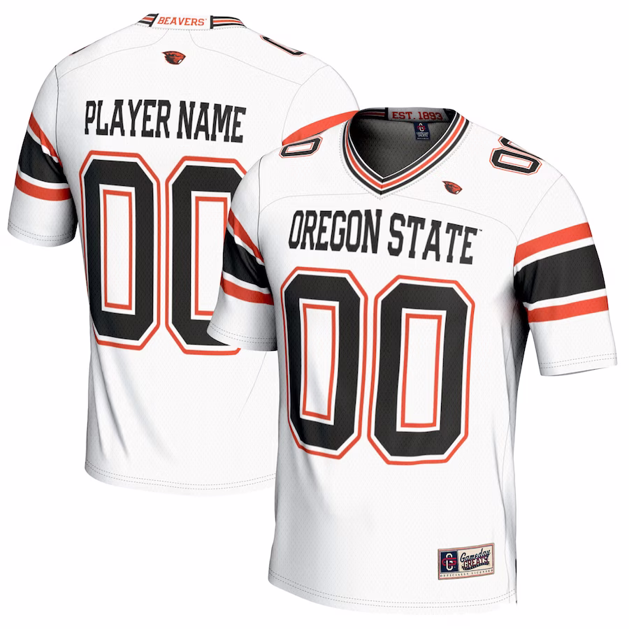 Oregon State Beavers GameDay Greats Youth NIL Pick-A-Player Football Jersey - White - ujerseystore