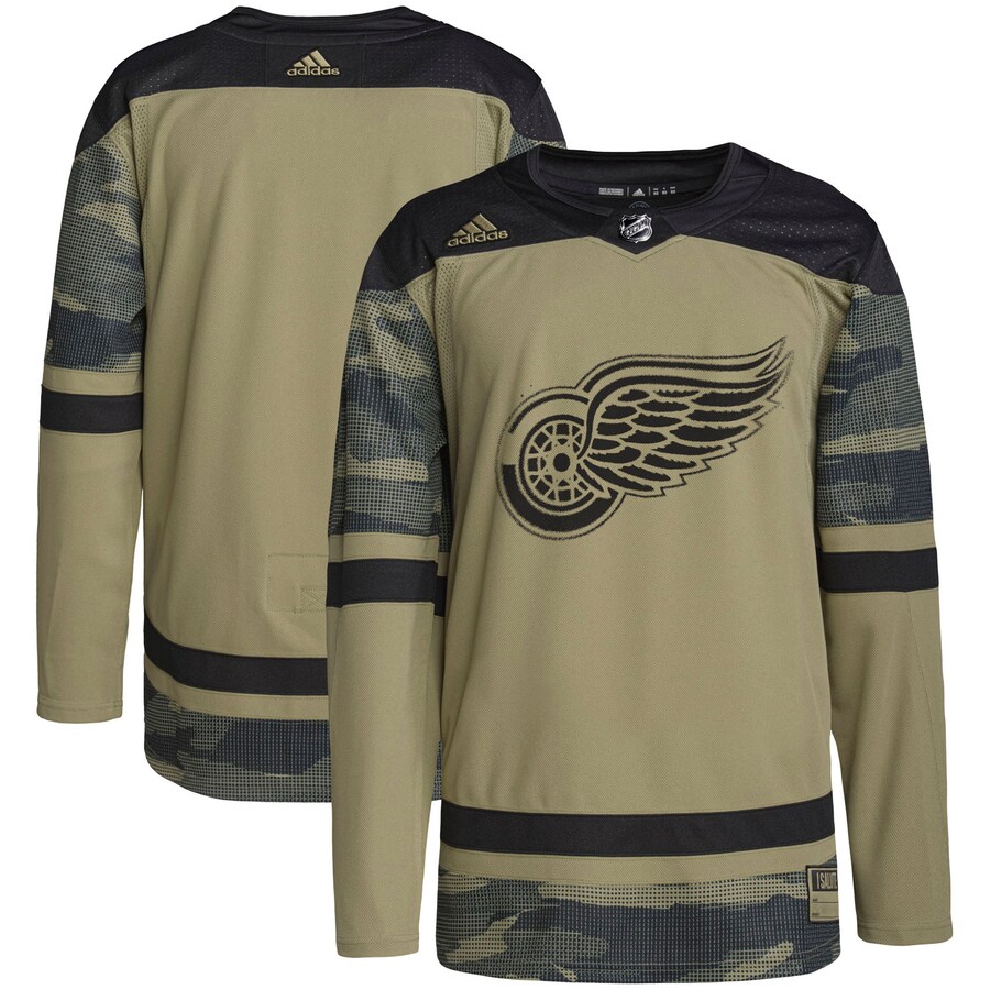 Men's Detroit Red Wings adidas Camo Military Appreciation Team Authentic Practice Jersey - ujerseystore