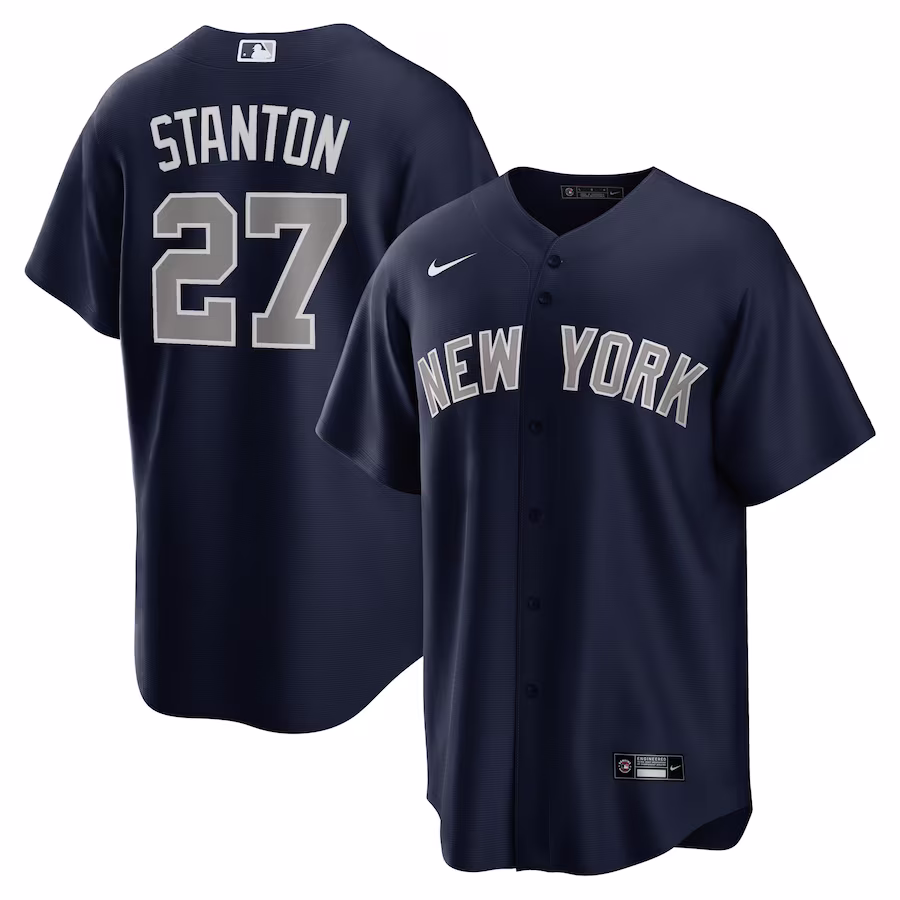 Men's New York Yankees Giancarlo Stanton Nike Navy Alternate Replica Player Jersey - ujerseystore