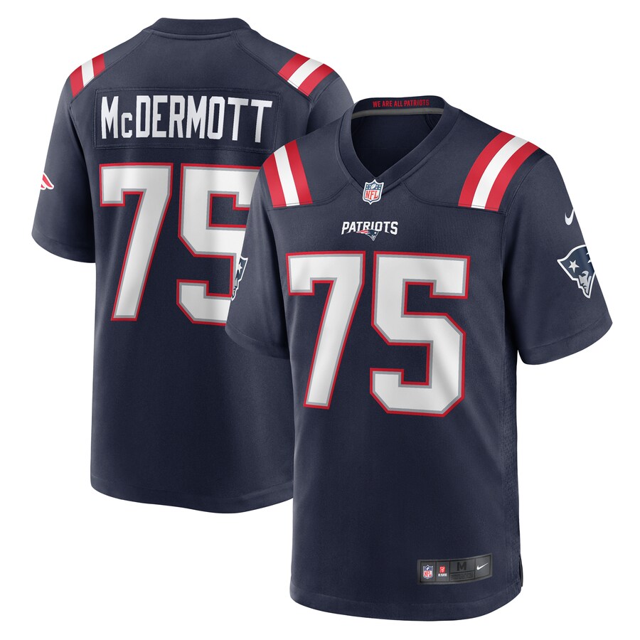 Men's New England Patriots Conor McDermott Nike Navy Home Game Player Jersey - ujerseystore