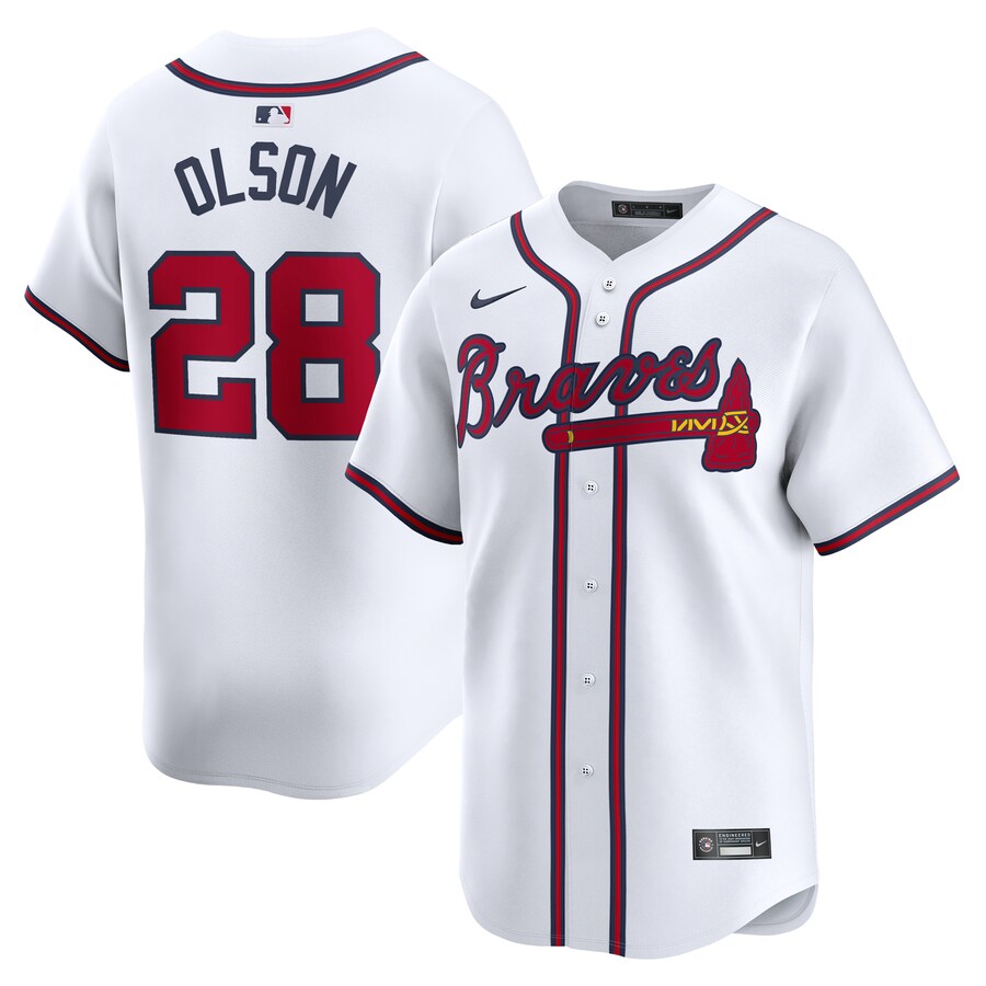 Youth Atlanta Braves Matt Olson Nike White Home Limited Player Jersey - ujerseystore