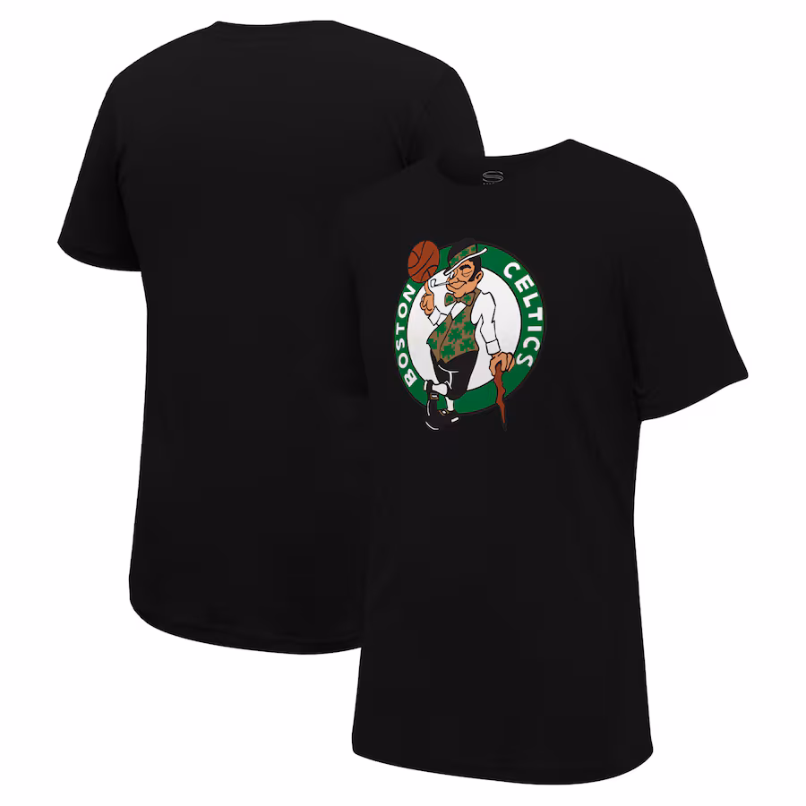 Unisex Boston Celtics Stadium Essentials Black Primary Logo T-Shirt - ujerseystore