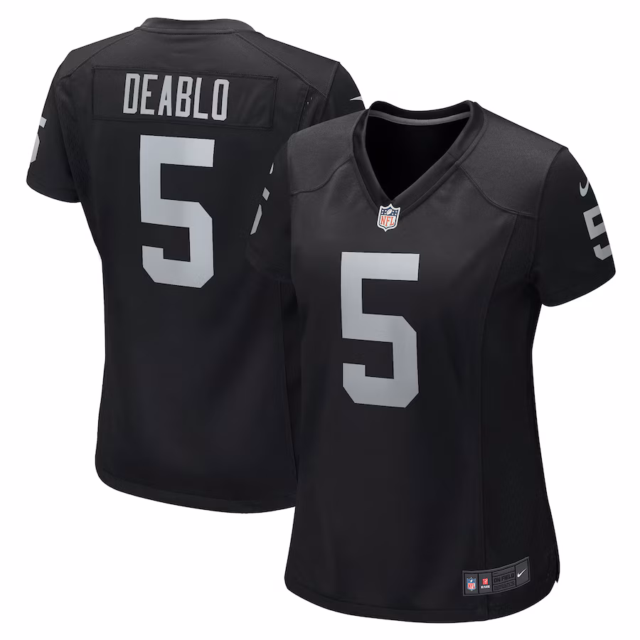 Women's Las Vegas Raiders Divine Deablo Nike Black Player Game Jersey - ujerseystore