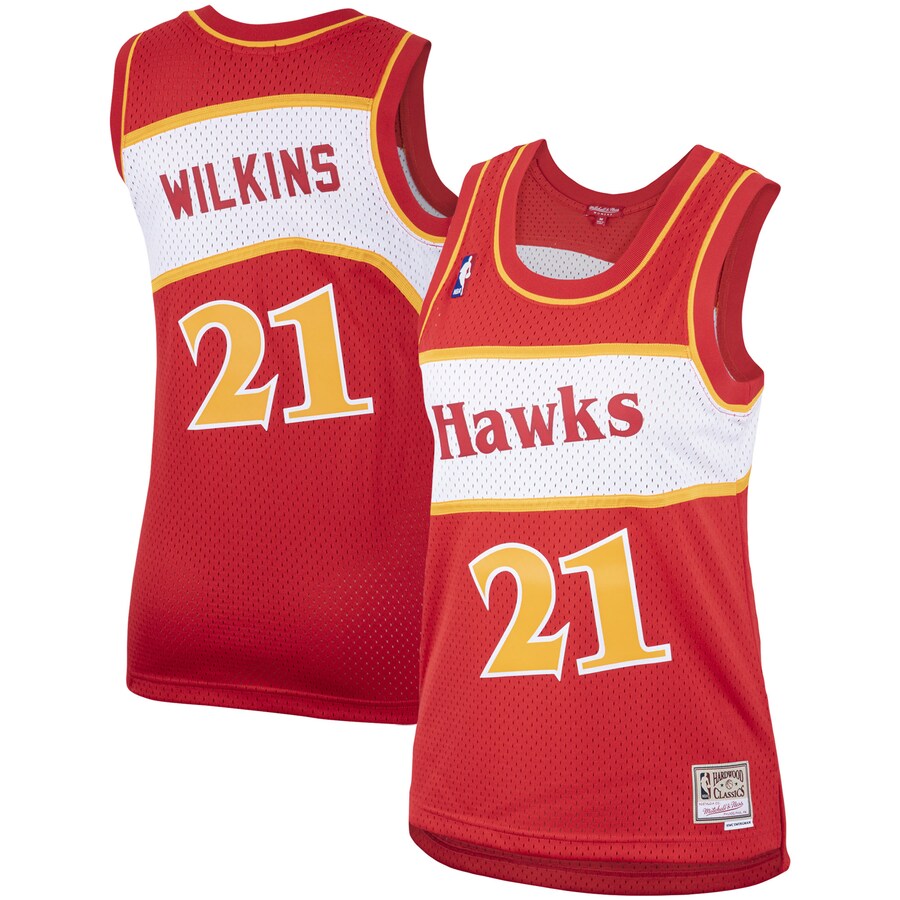 Women's Atlanta Hawks Dominique Wilkins Mitchell & Ness Red  Hardwood Classics Swingman Jersey - ujerseystore