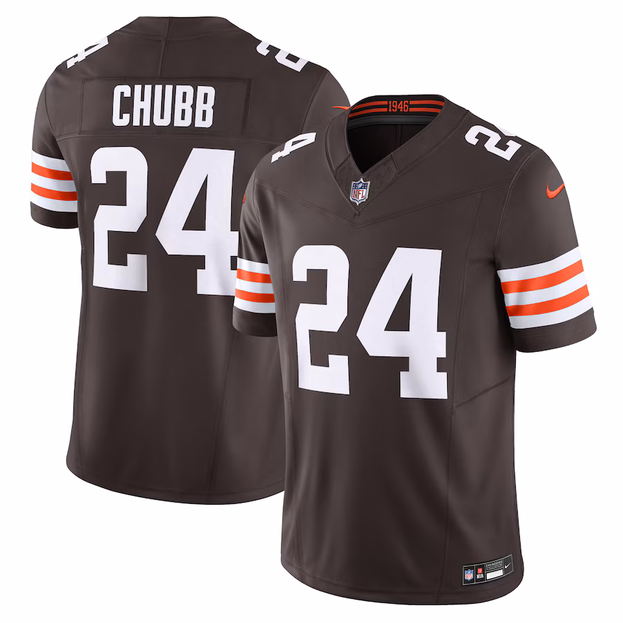 Men's Cleveland Browns Nick Chubb Nike Brown Vapor F.U.S.E. Limited Jersey - ujerseystore