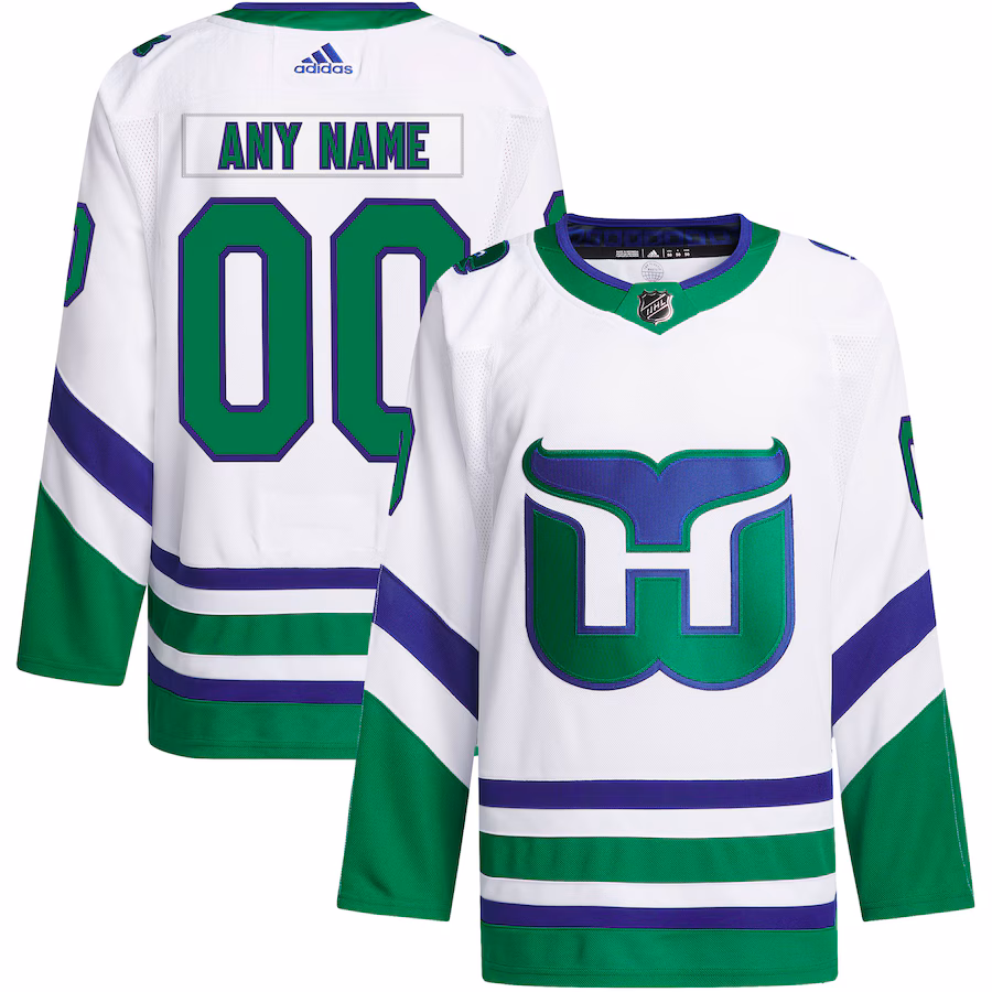 Men's Carolina Hurricanes adidas White Primegreen Authentic Custom Jersey - ujerseystore