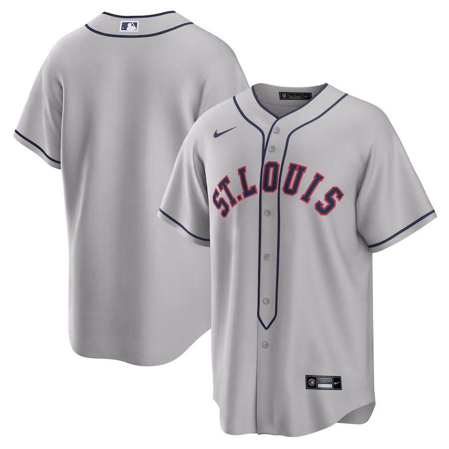 Men's St. Louis Cardinals  Nike Gray 2024 Rickwood Classic Replica Jersey - ujerseystore