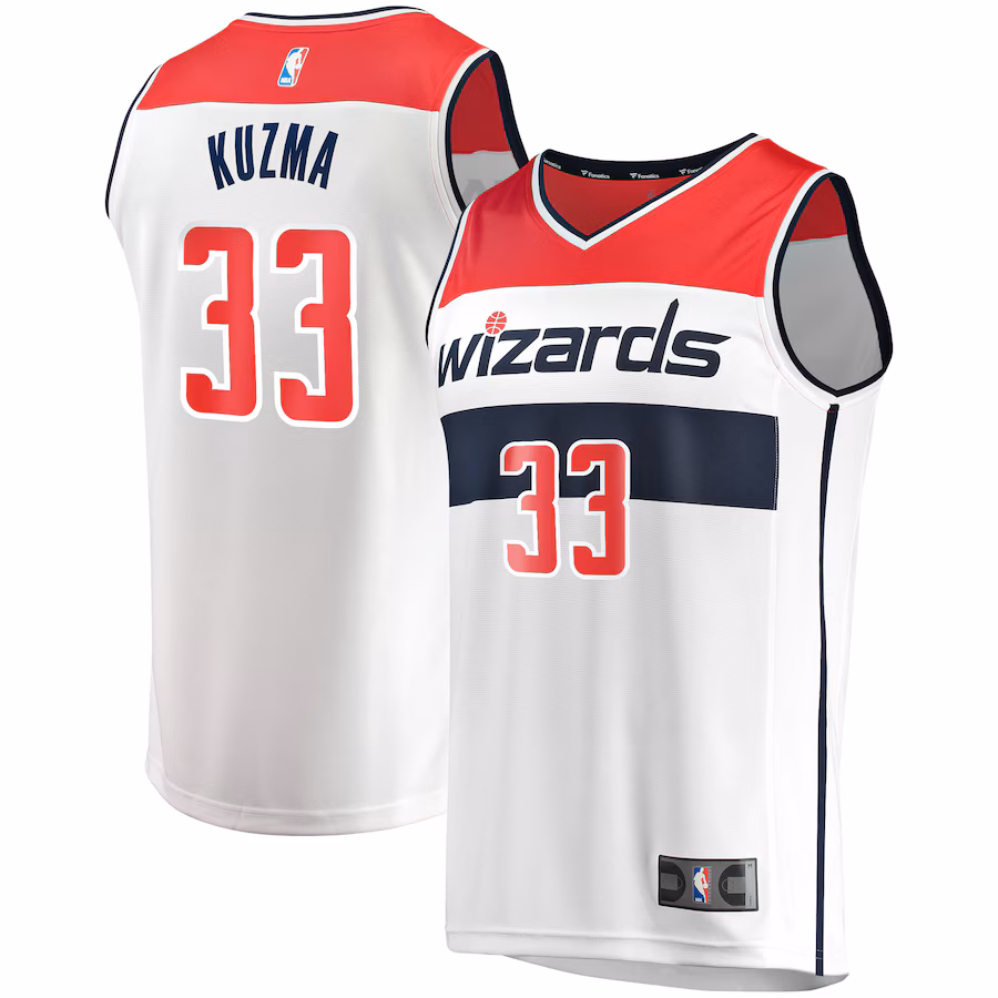 Men's Washington Wizards Kyle Kuzma Fanatics White Fast Break Replica Jersey - Association Edition - ujerseystore