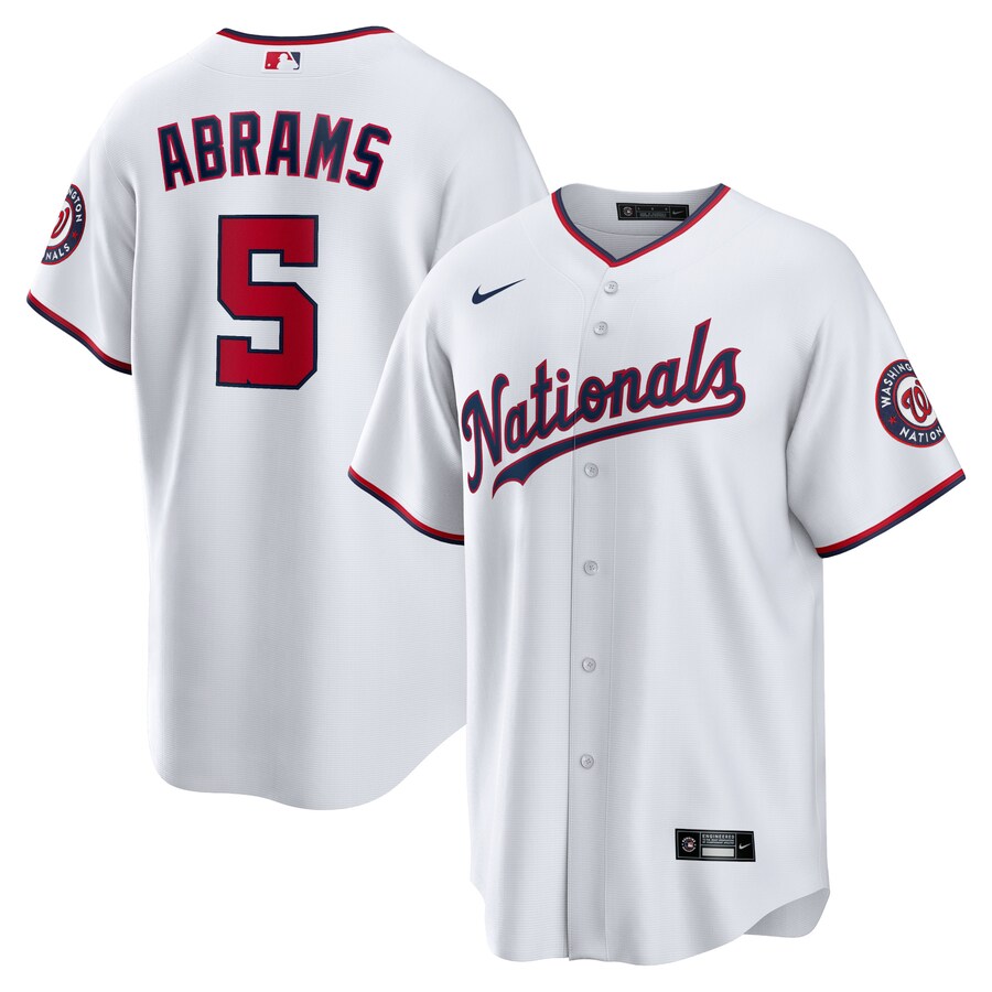 Men's Washington Nationals C.J. Abrams Nike White Home Replica Jersey - ujerseystore
