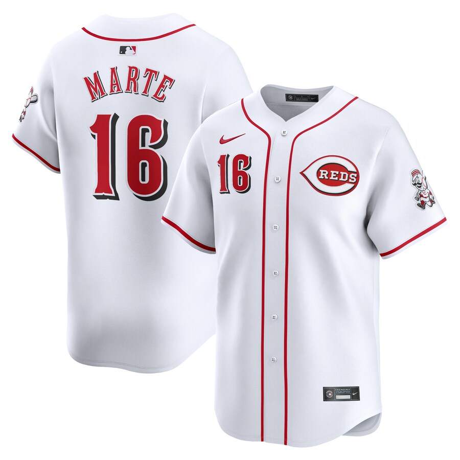 Men's Cincinnati Reds Noelvi Marte Nike White Home Limited Player Jersey - ujerseystore