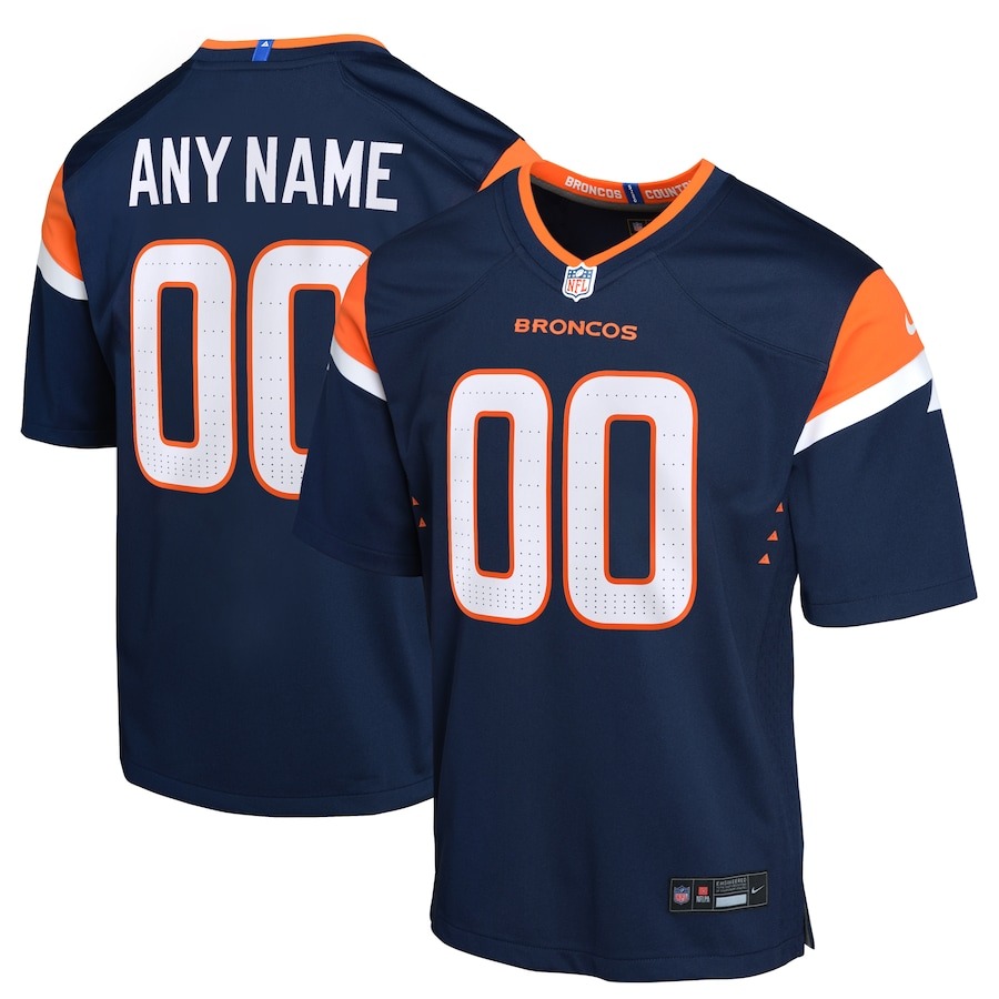 Youth Denver Broncos  Nike Navy Alternate Custom Game Jersey - ujerseystore