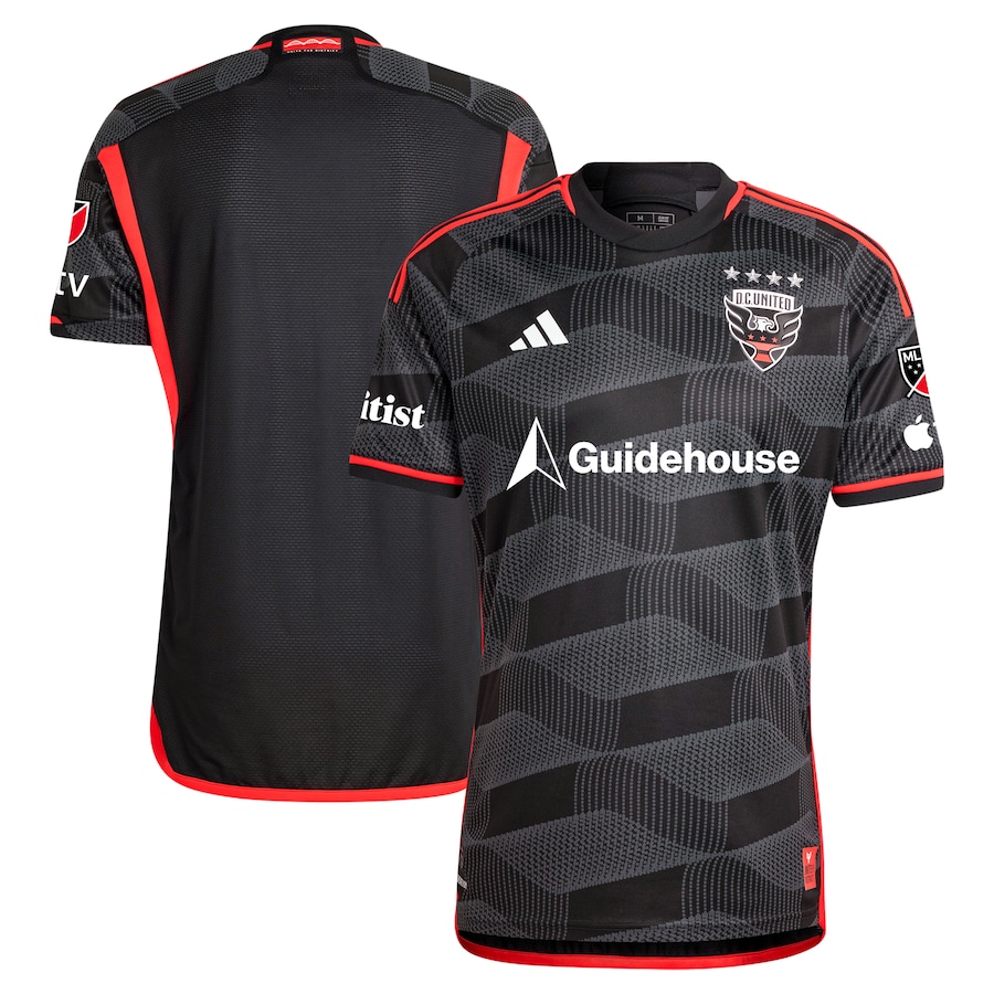 Men's D.C. United  adidas Black 2024 The Icon Kit Authentic Jersey - ujerseystore
