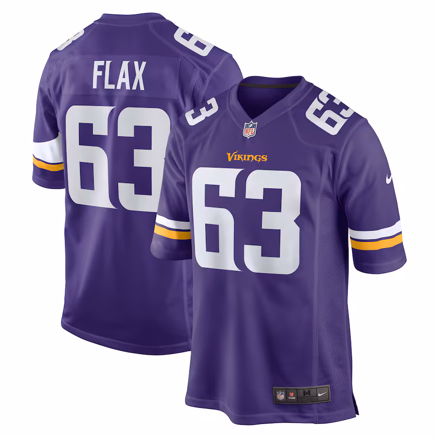 Men's Minnesota Vikings Jeremy Flax Nike Purple Game Jersey - ujerseystore