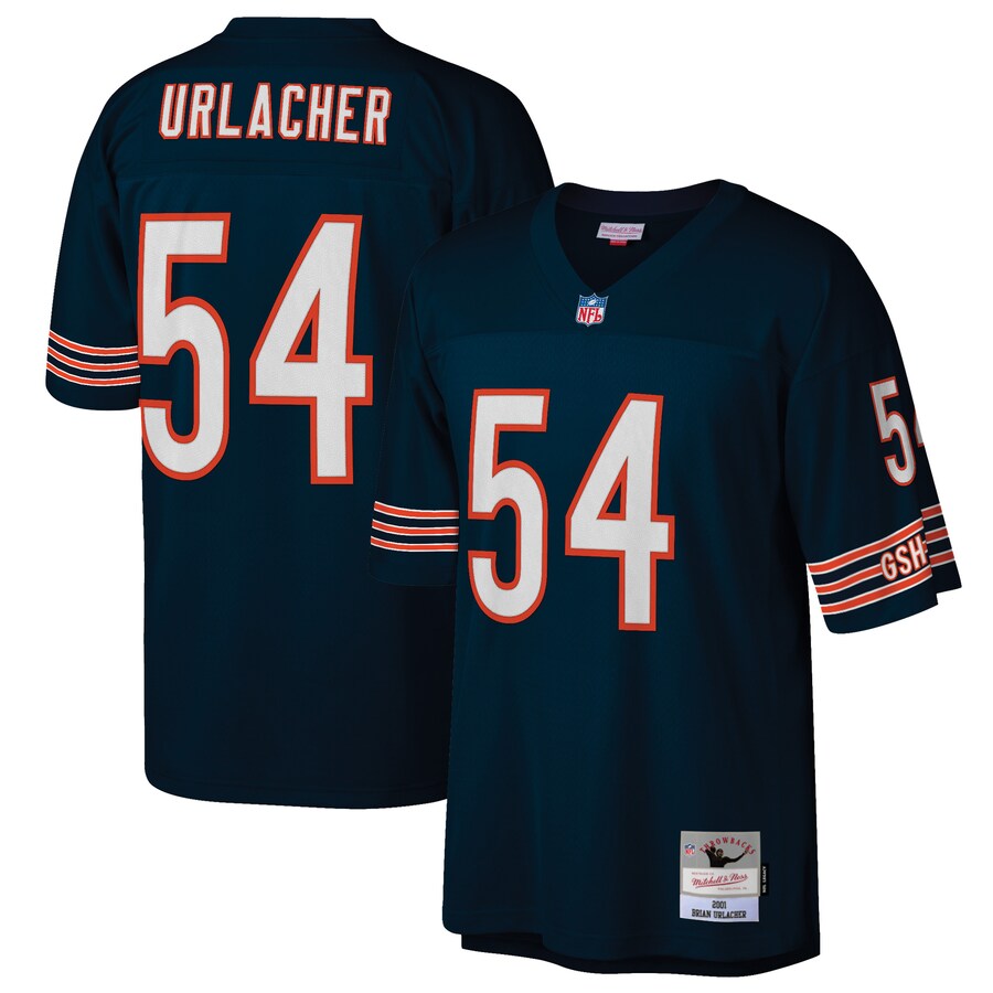 Men's Chicago Bears Brian Urlacher Mitchell & Ness Navy Retired Player Legacy Replica Jersey - ujerseystore