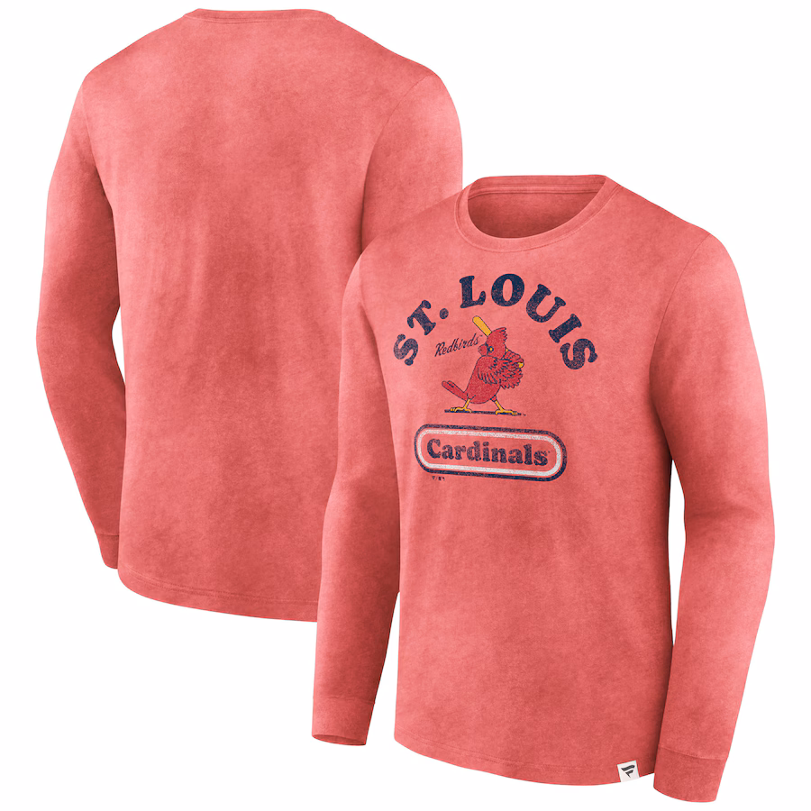 Men's St. Louis Cardinals Fanatics Red Circus Catch Long Sleeve T-Shirt - ujerseystore