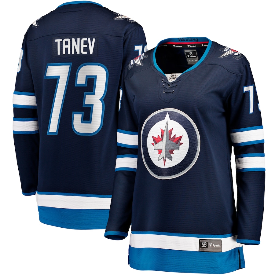 Women's Winnipeg Jets Brandon Tanev Fanatics Navy Home Breakaway Player Jersey - ujerseystore
