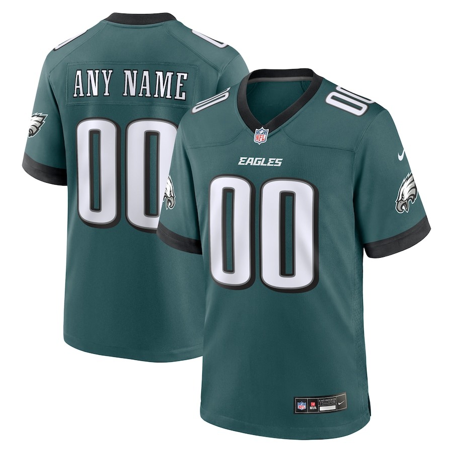 Men's Philadelphia Eagles Nike Midnight Green Custom Game Jersey - ujerseystore