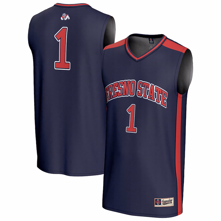 Unisex GameDay Greats #1 Navy Fresno State Bulldogs Lightweight Basketball Fashion Jersey - ujerseystore