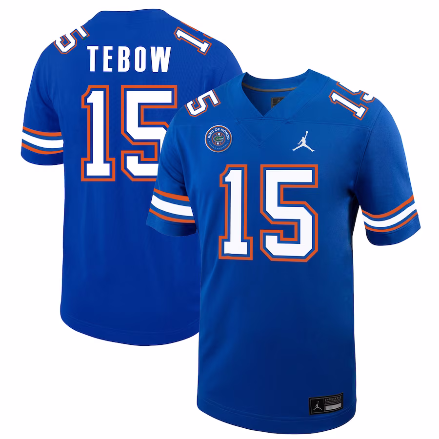 Tim Tebow Florida Gators Jordan Brand Ring of Honor Untouchable Replica Jersey - Royal - ujerseystore