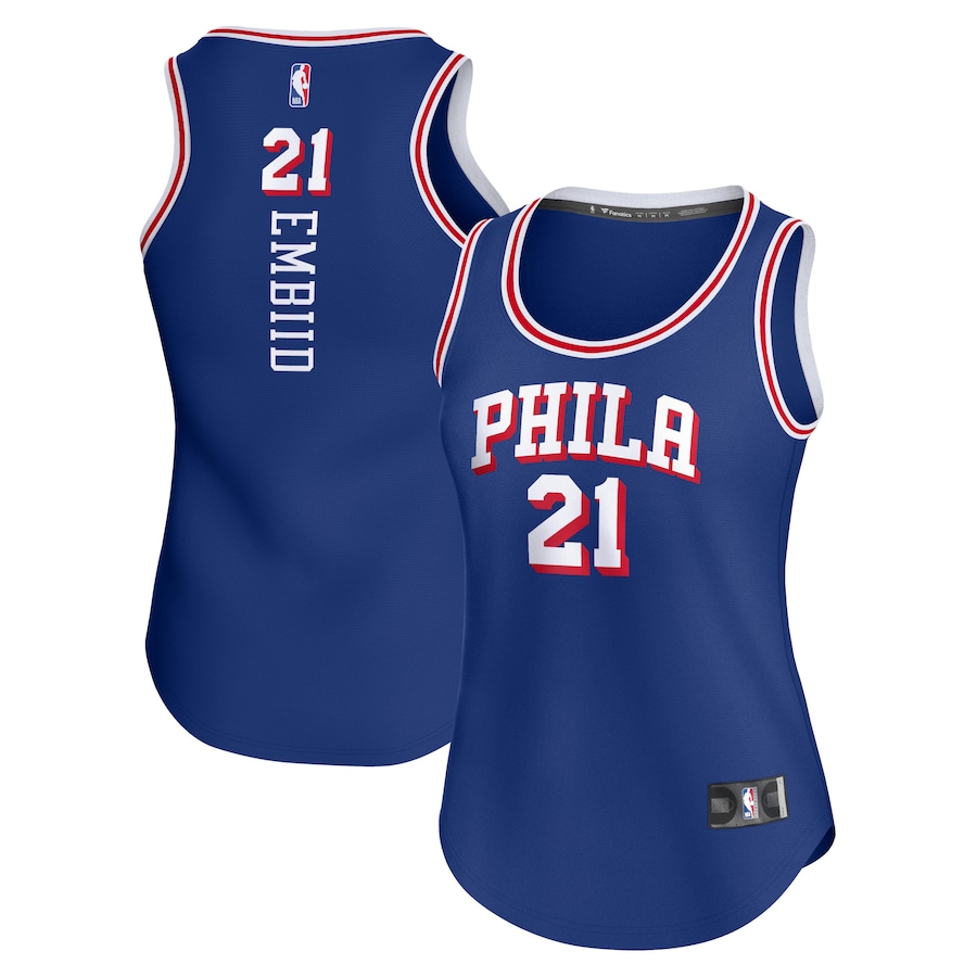 Women's Philadelphia 76ers Joel Embiid Fanatics Royal Fast Break Player Jersey - Icon Edition - ujerseystore