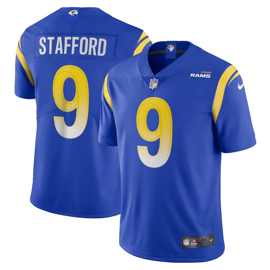 Men's Los Angeles Rams Matthew Stafford Nike Royal Vapor Limited Jersey - ujerseystore