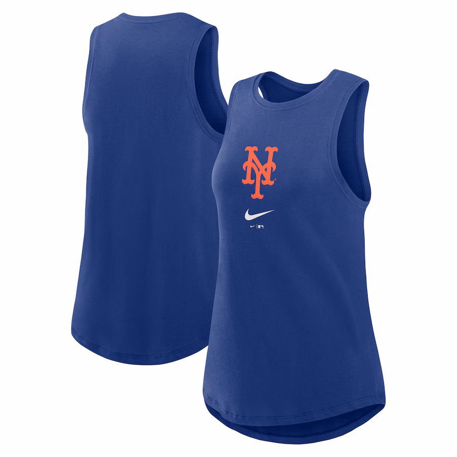 Women's New York Mets Nike Royal Legacy Icon High Neck Performance Tank Top - ujerseystore