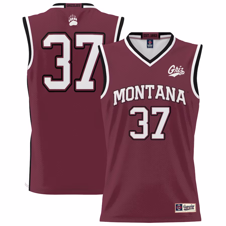 #37 Montana Grizzlies GameDay Greats Unisex Lightweight Basketball Jersey - Maroon - ujerseystore