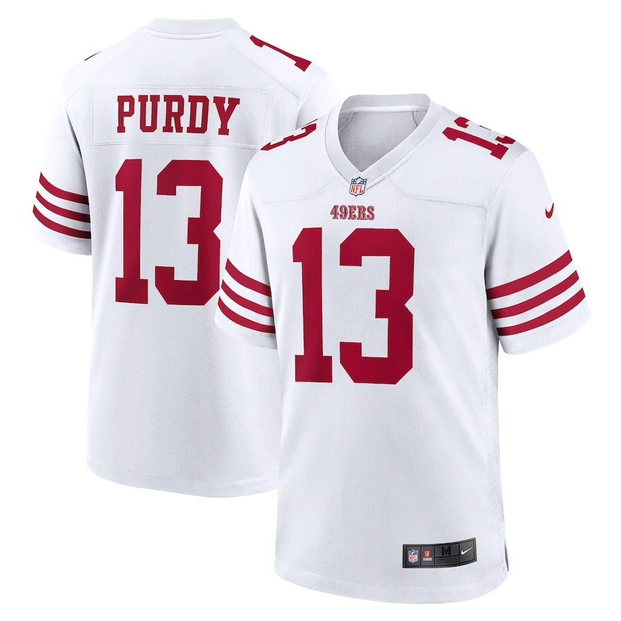 Men's San Francisco 49ers Brock Purdy Nike White Game Player Jersey - ujerseystore
