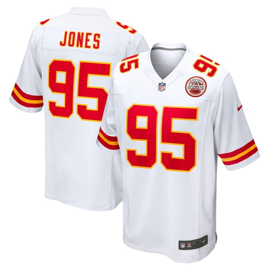 Men's Kansas City Chiefs Chris Jones Nike White  Game Jersey - ujerseystore