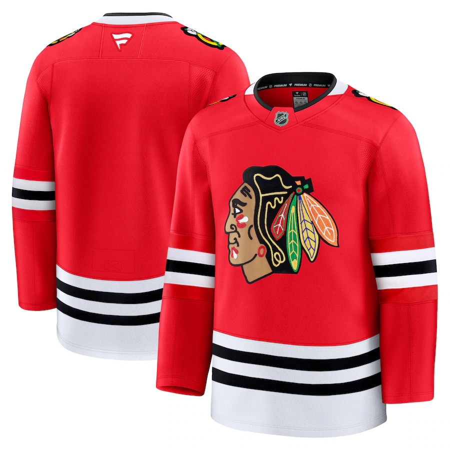 Men's Chicago Blackhawks Fanatics Red Home Premium Jersey - ujerseystore