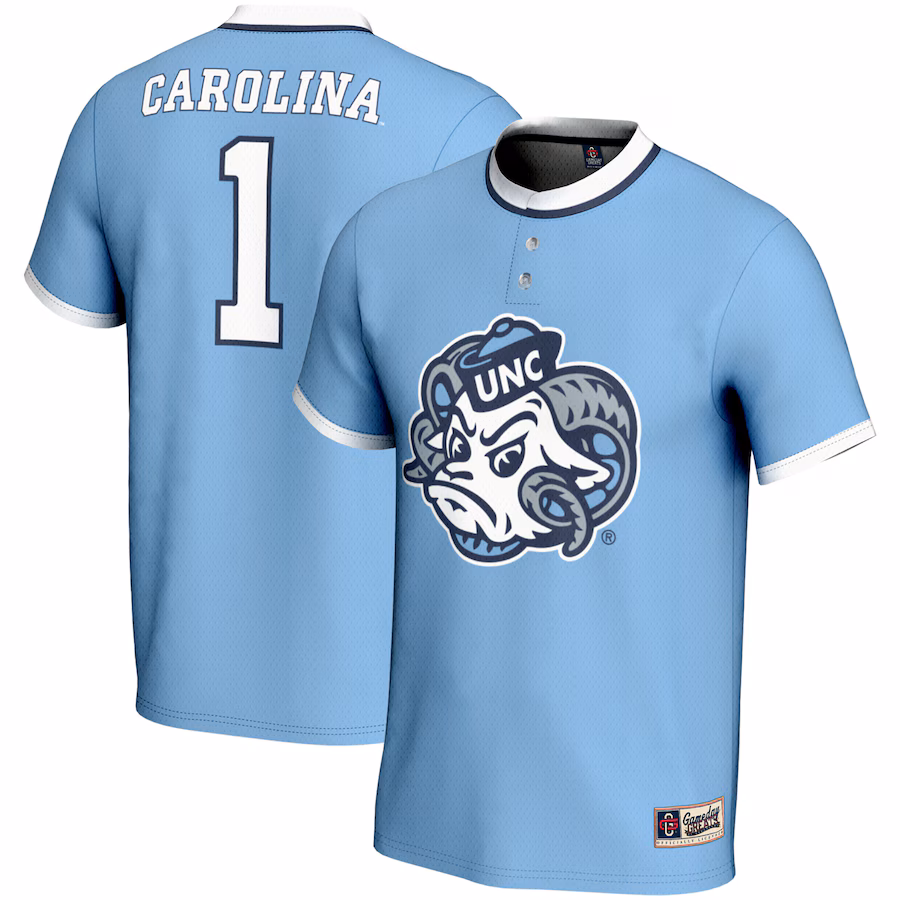 Unisex GameDay Greats  Carolina Blue #1 North Carolina Tar Heels Lightweight Softball Jersey - ujerseystore