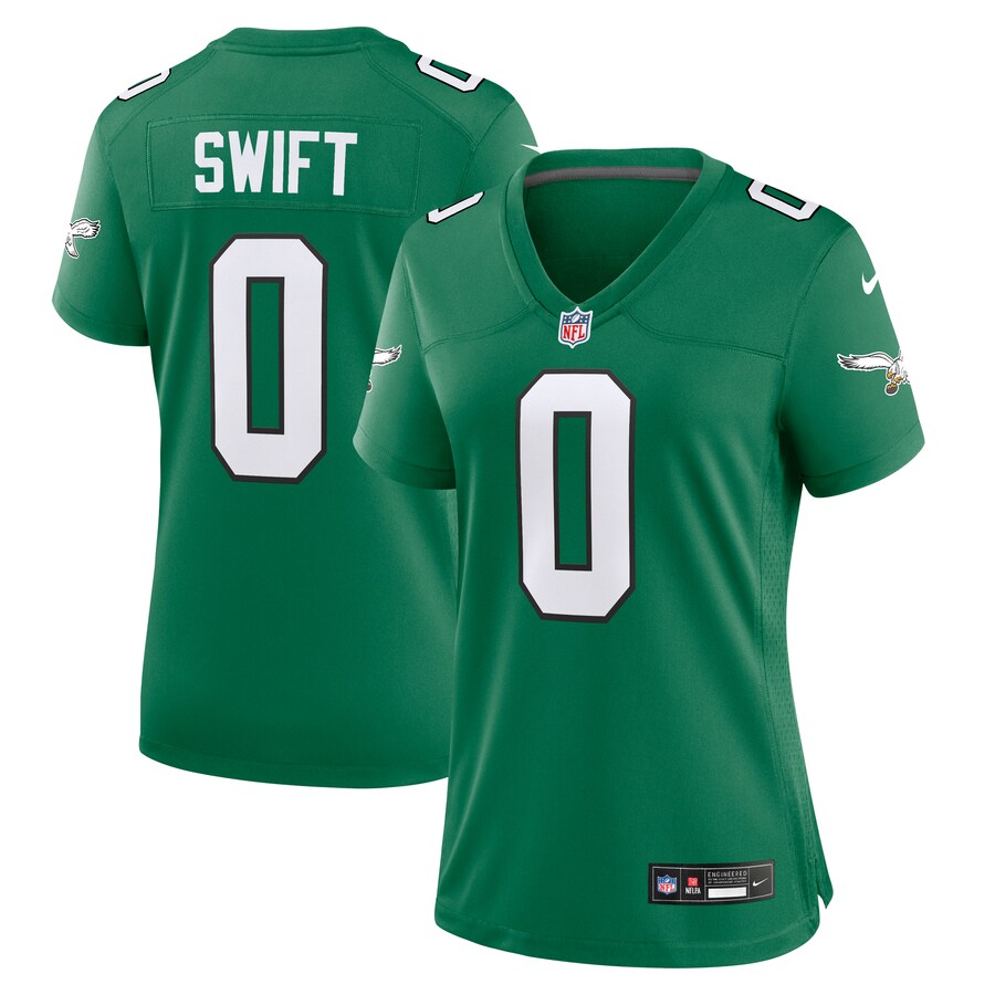 Women's Philadelphia Eagles D'Andre Swift Nike Kelly Green Alternate Game Jersey - ujerseystore